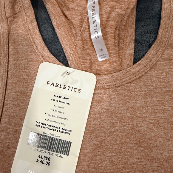 Fabletics Women's Light Brown Tank Top - Picture 2 of 4